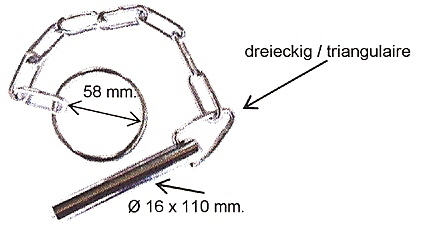 Stecknagel für Deckenstützen